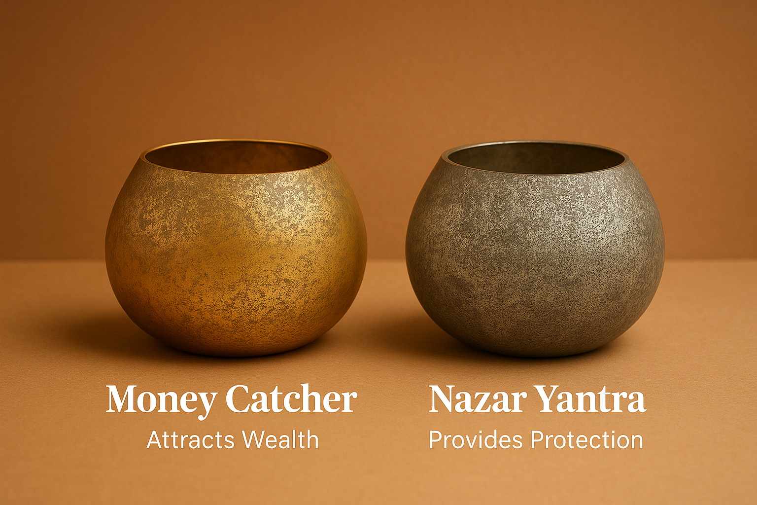 Pack of 2 – Money Catcher Glass + Nazar Yantra Glass (Ashtadhatu Filled Vastu Set)